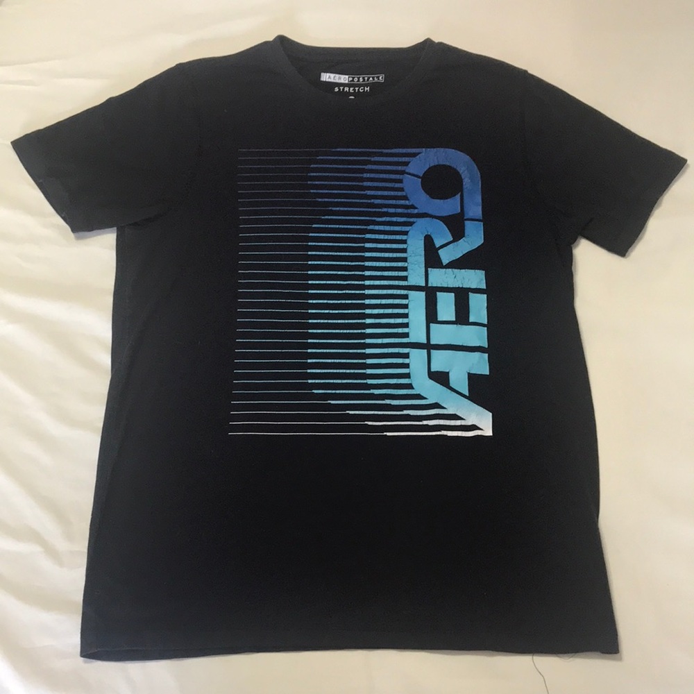 Aeropostale Stretch T-Shirt Black Size M